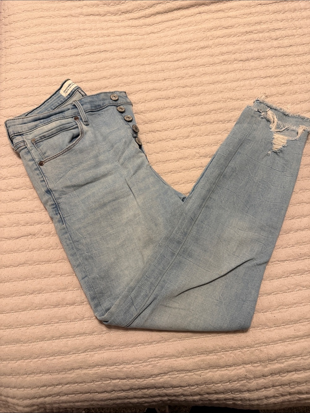 Abercrombie & Fitch Light Blue Skinny High-Rise Jeans